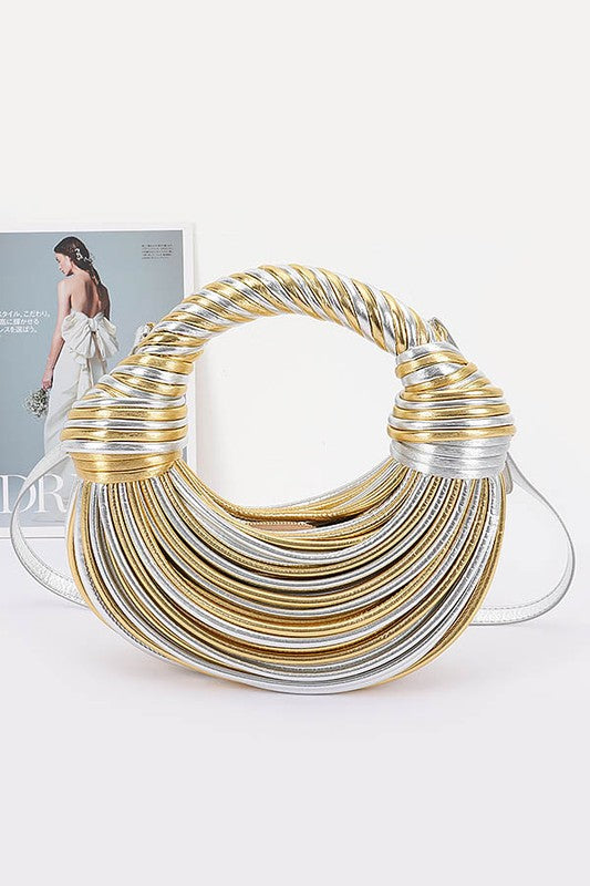 Faux Leather Rope Hobo Bag