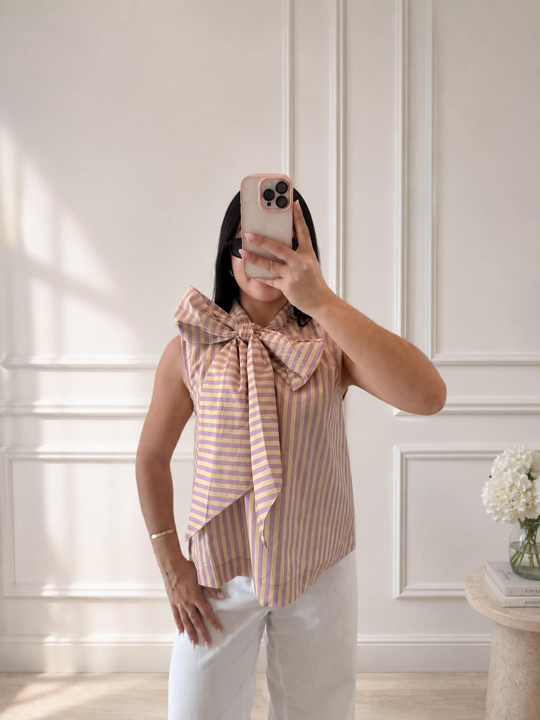 Stripe Bow Blouse
