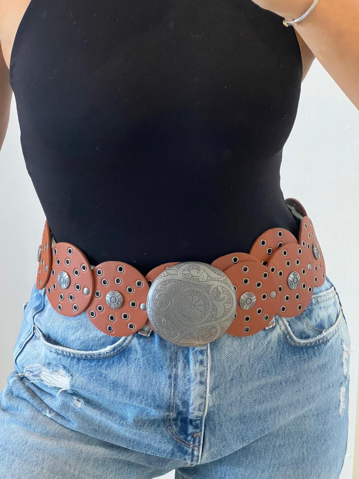 Faux Leather  Western Belt