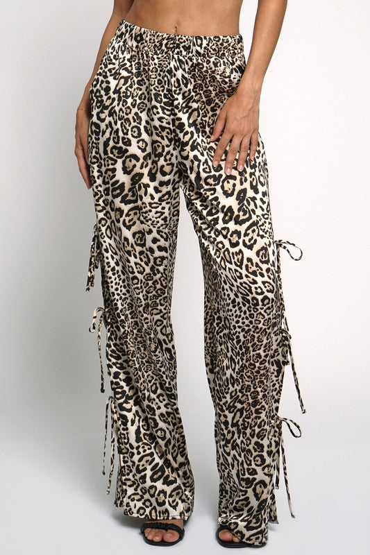 Leopard Open Side Pants