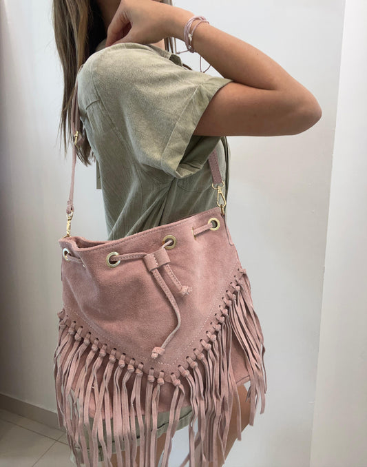 Suede Fringe Bag