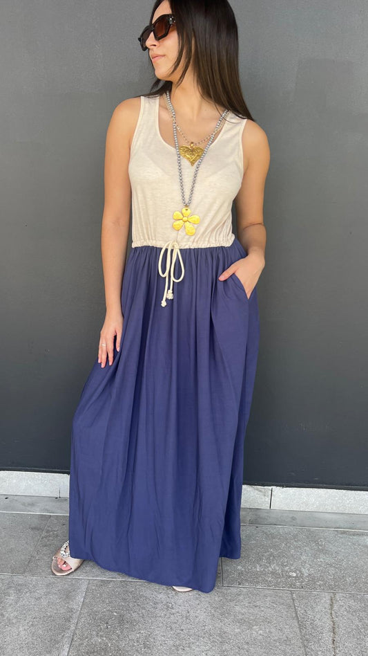 Color Block Maxi Dress