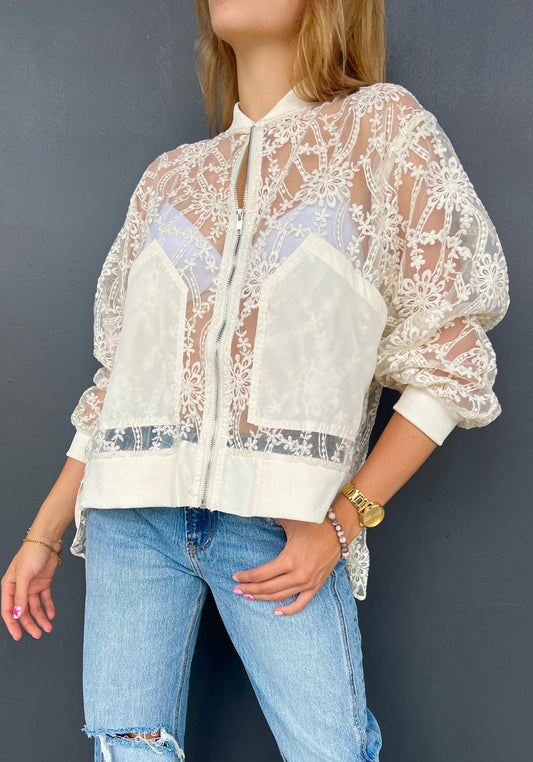 Mesh Crochet Jacket