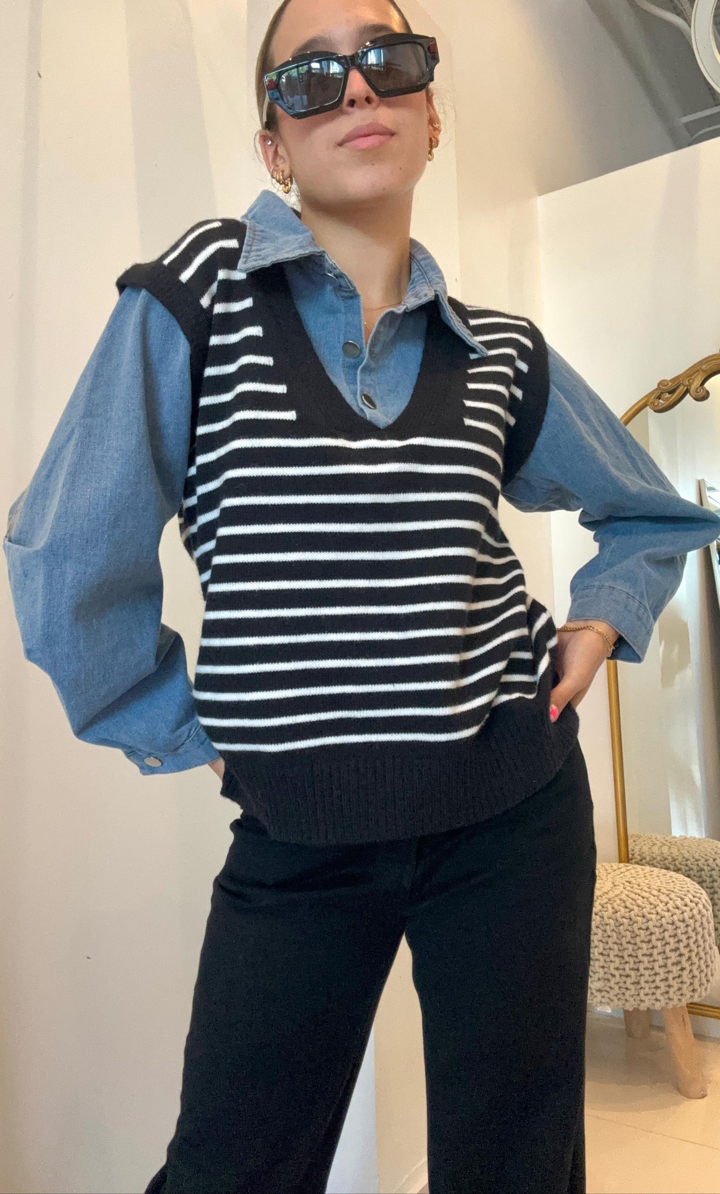 Marinero Vest Blouse