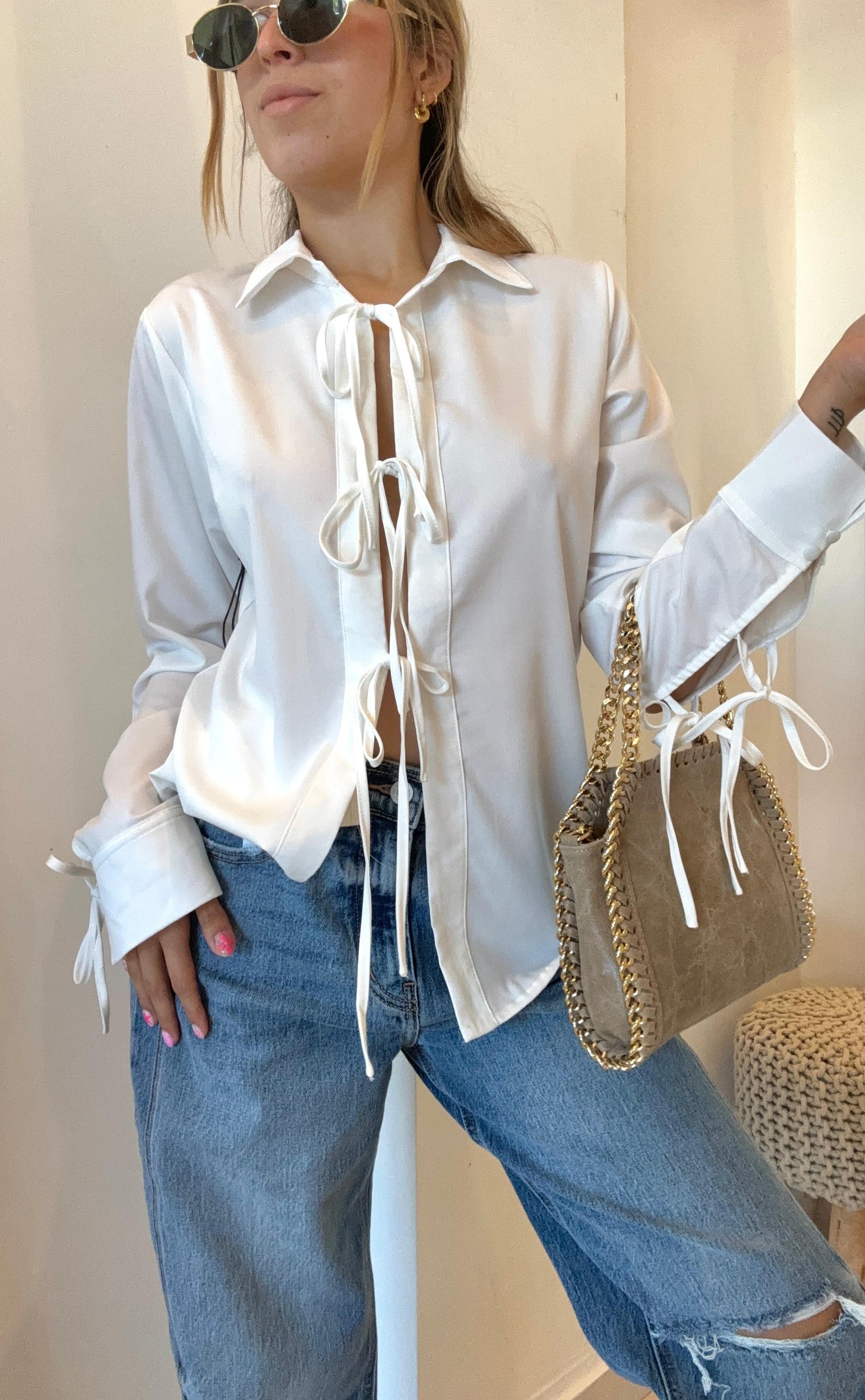 Satin Bows Blouse