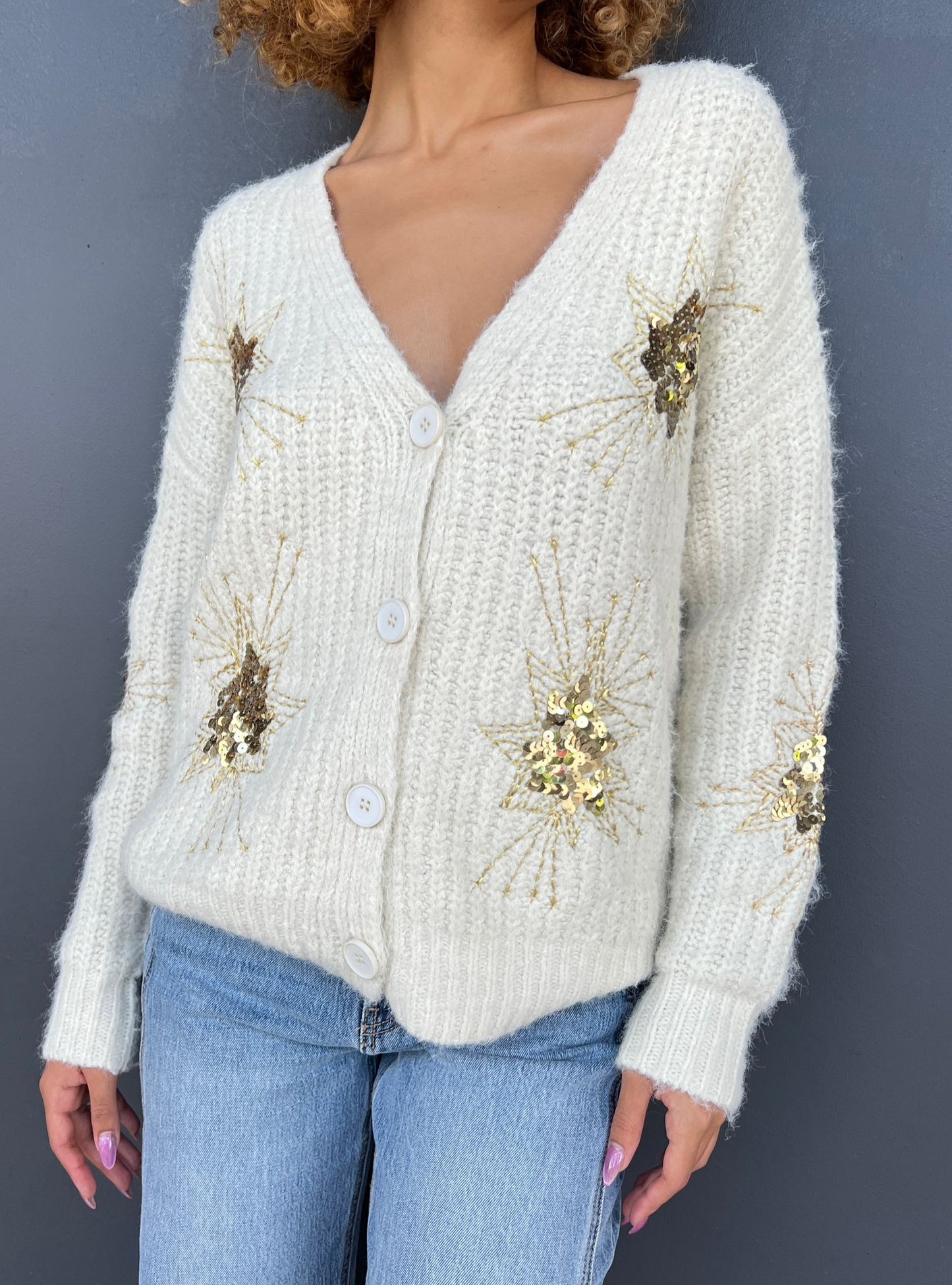 Sequin Star Cardigan