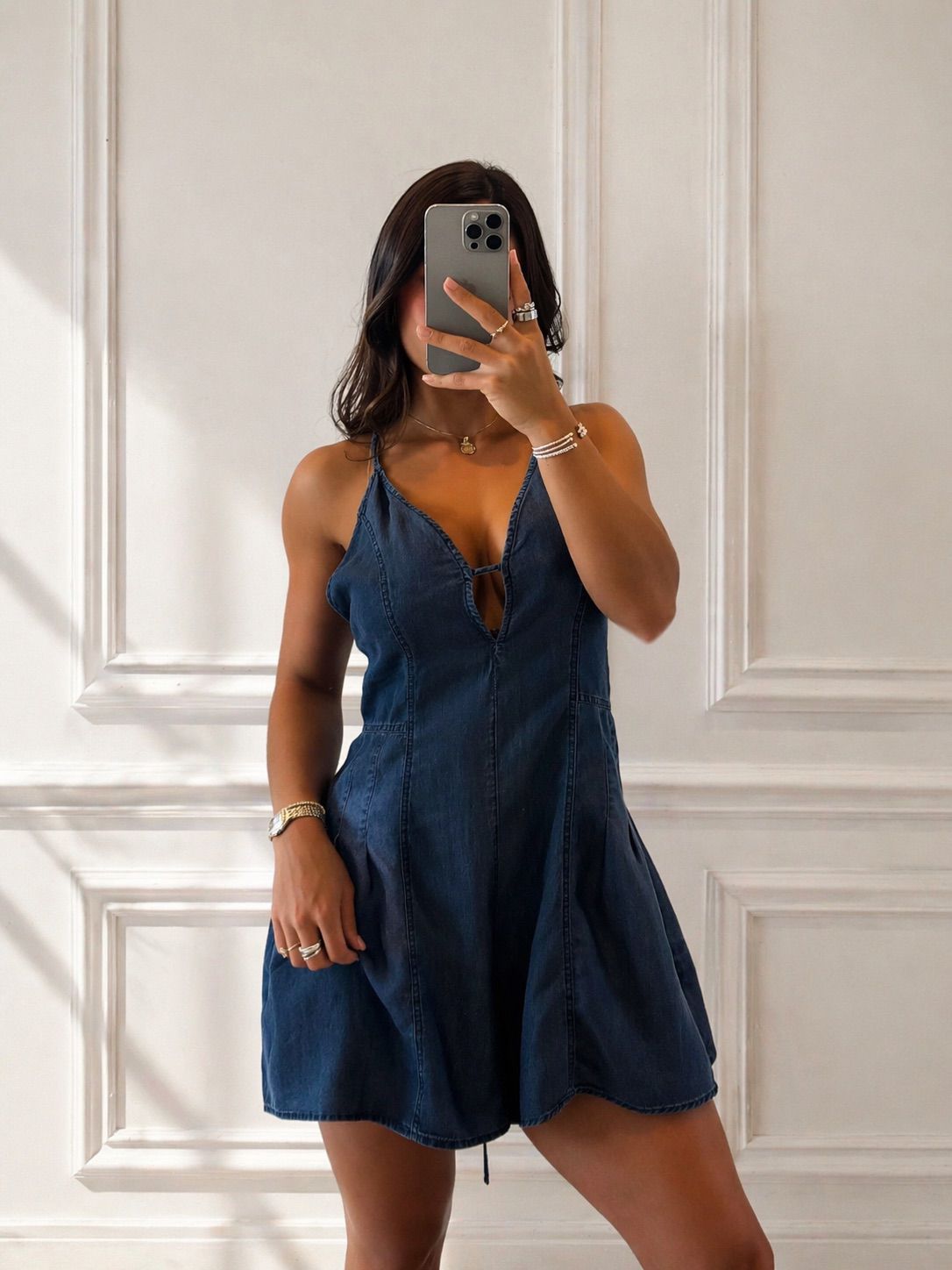 Denim Romper