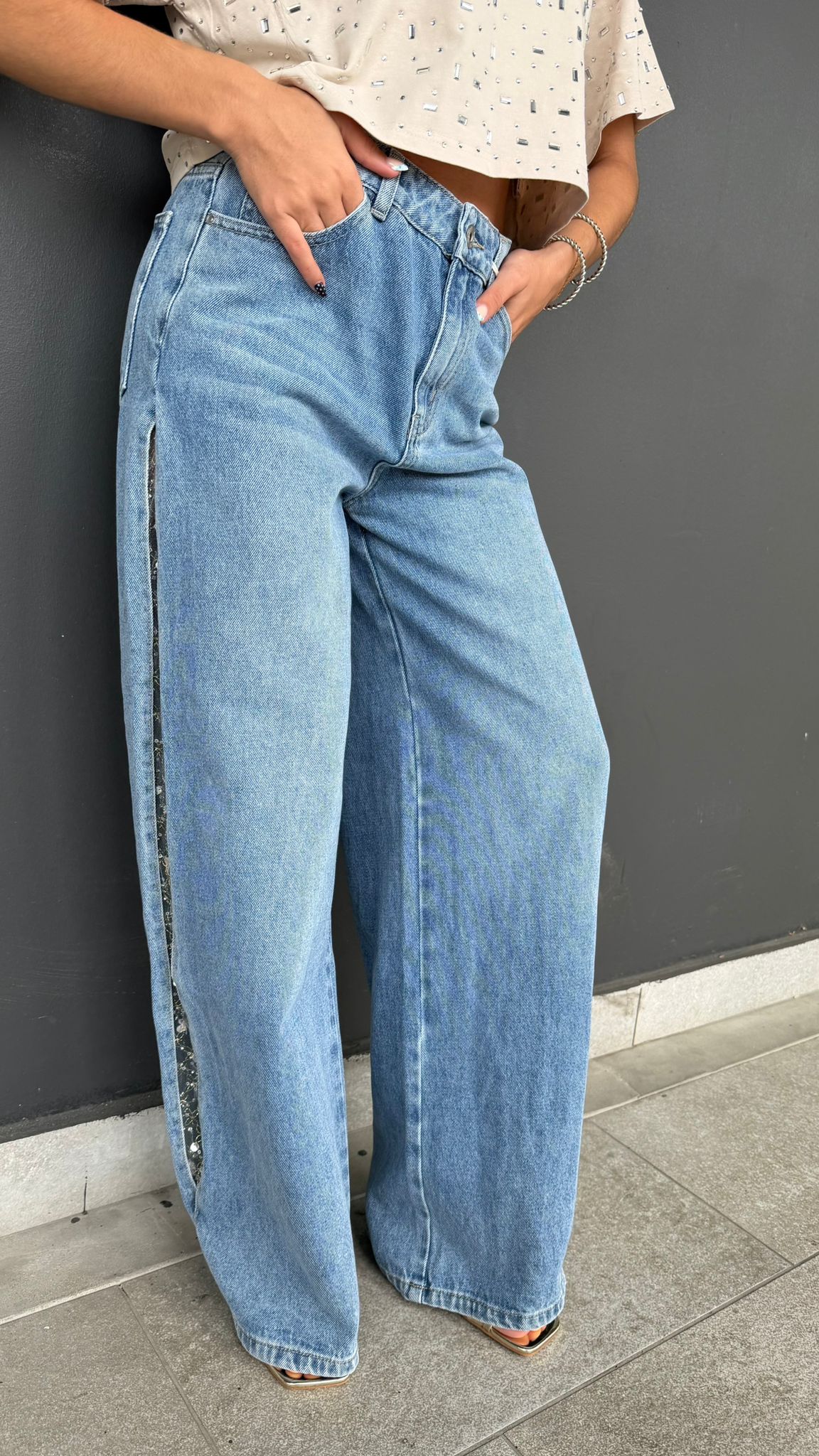 Paola Lace Denim