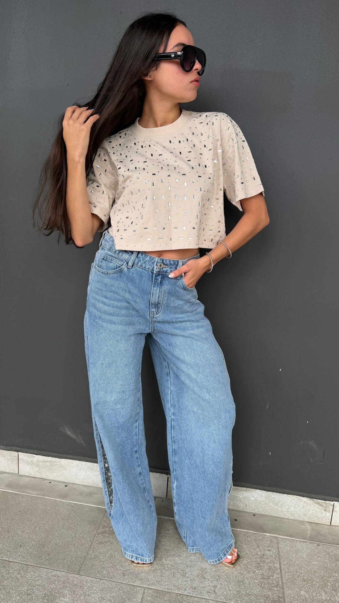 Paola Lace Denim