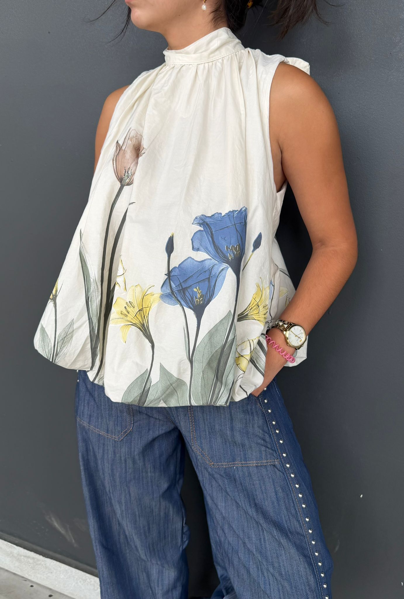 Halter Flower Blouse
