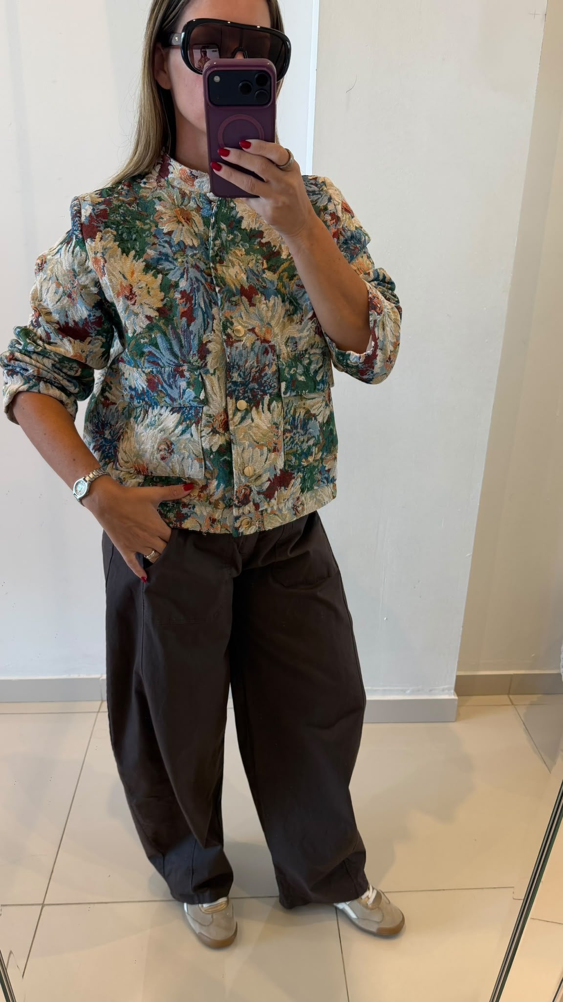 Flower Jacquard Jacket