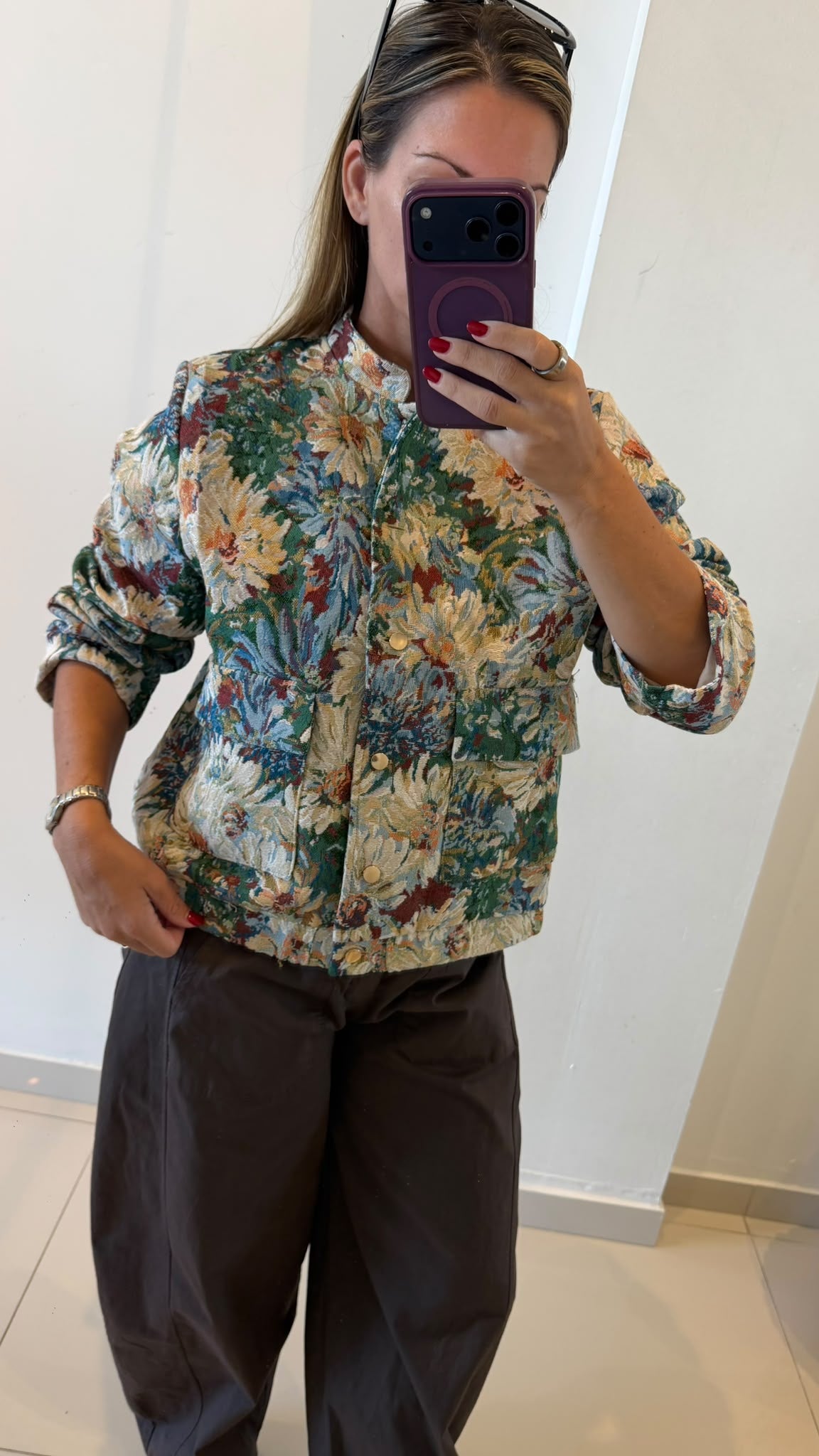 Flower Jacquard Jacket