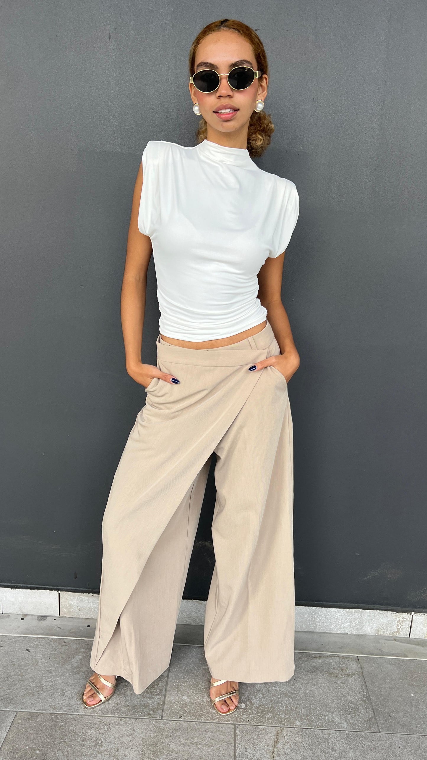 Wrap Wide Pants