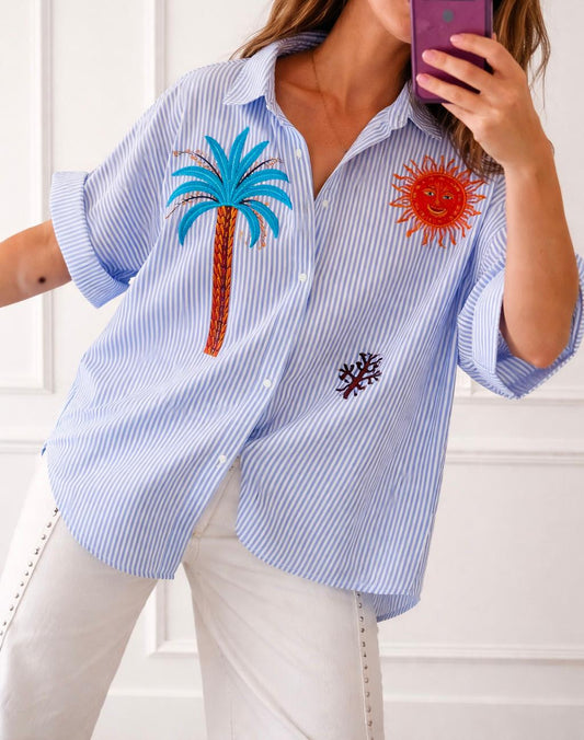 Spring Tropical Blouse and the BACK!!!