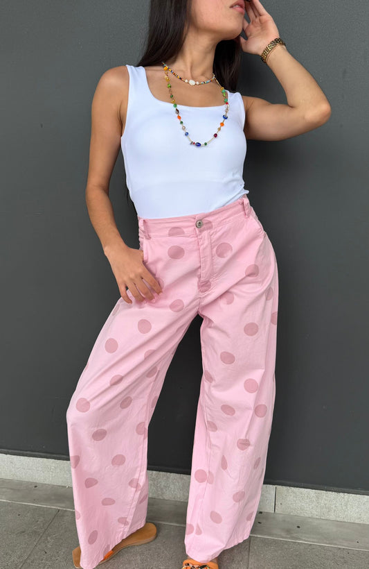 Dots Barrel Pants