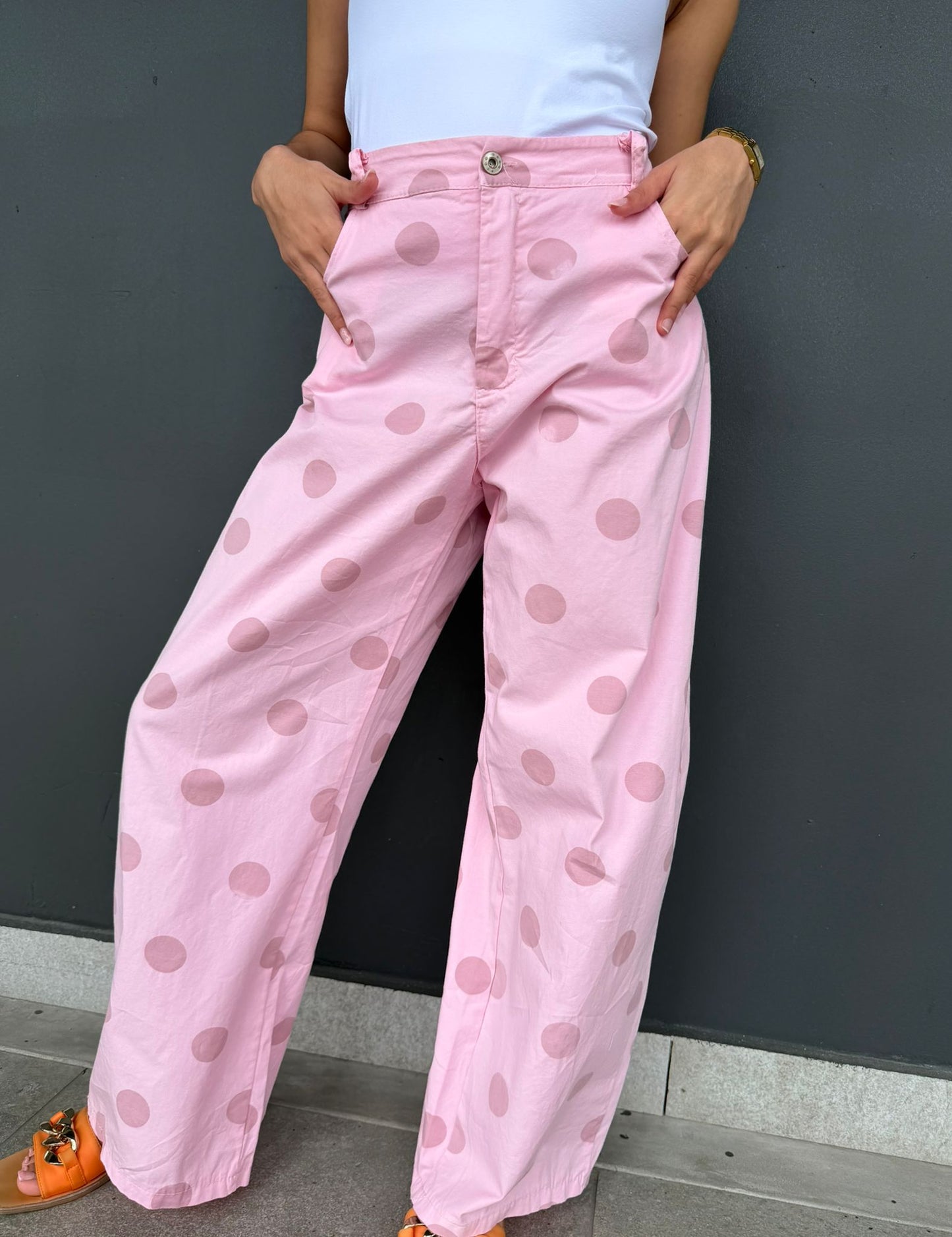 Dots Barrel Pants