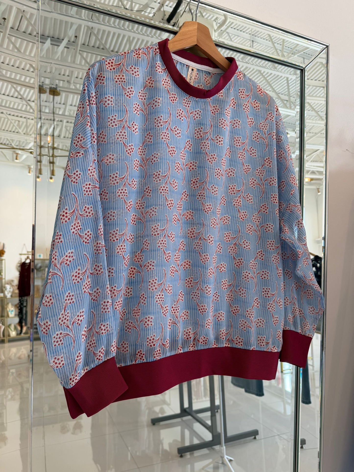 Coastal Collection Boxy Top Long Sleeve