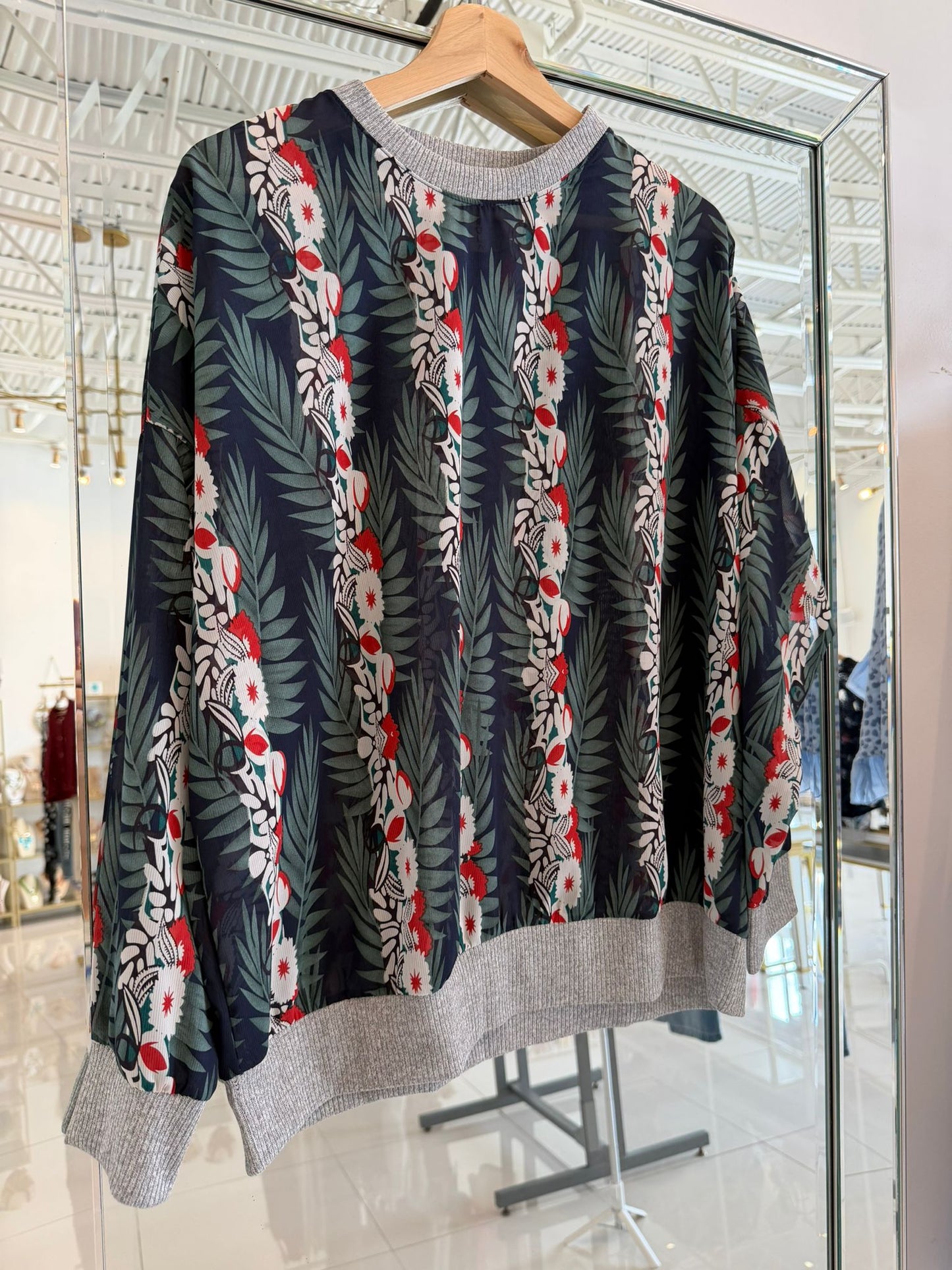 Coastal Collection Boxy Top Long Sleeve