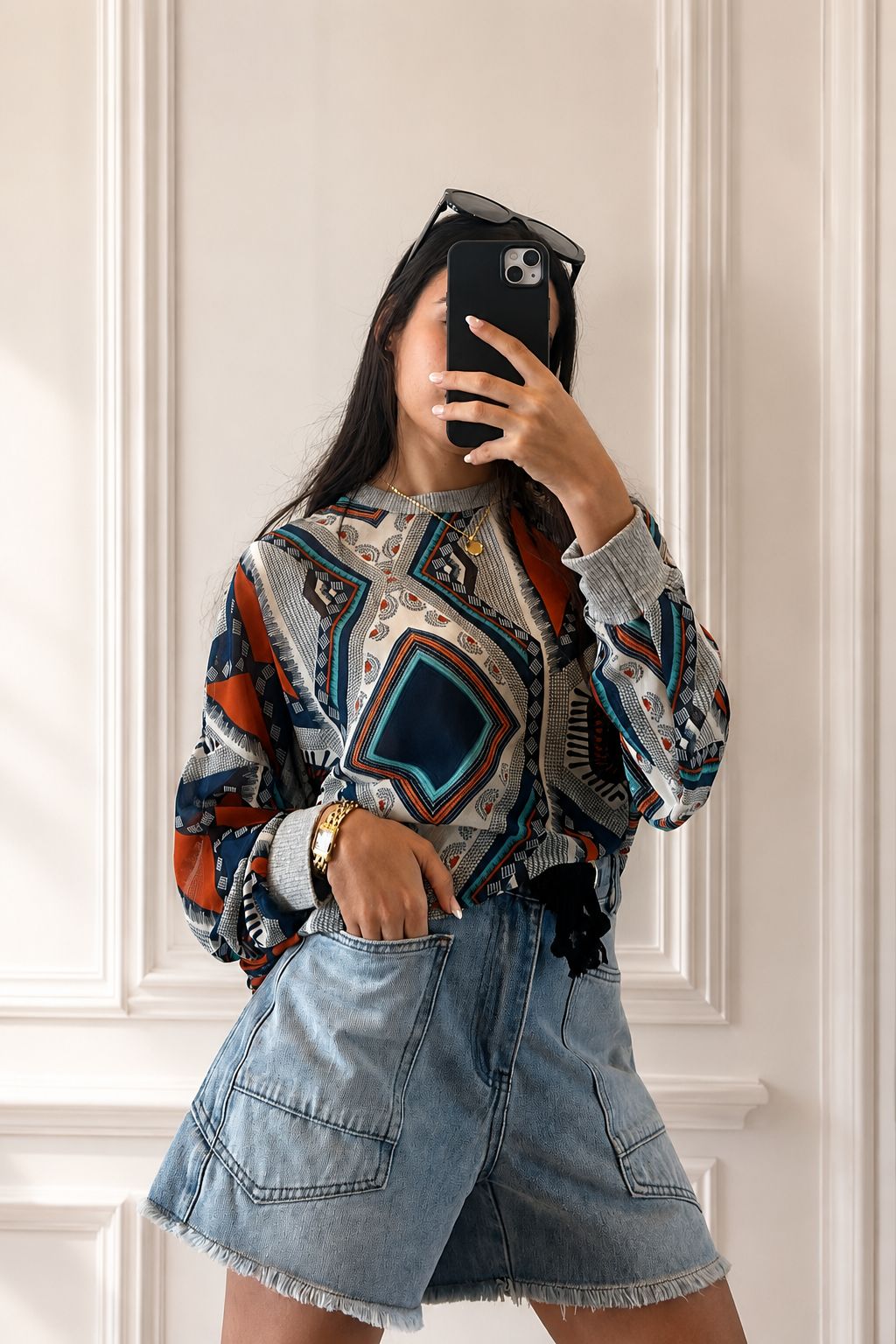 Coastal Collection Boxy Top Long Sleeve