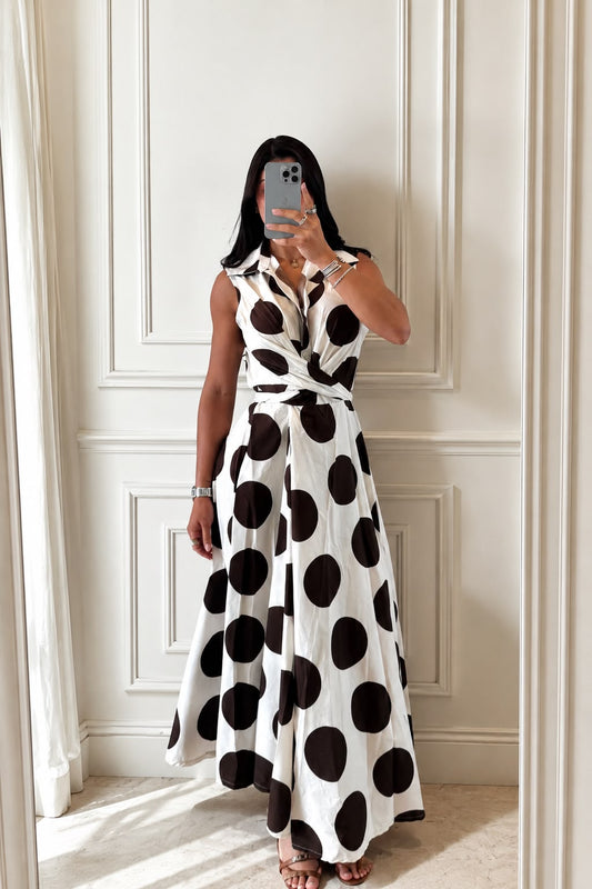Victoria Dots Maxi Dress