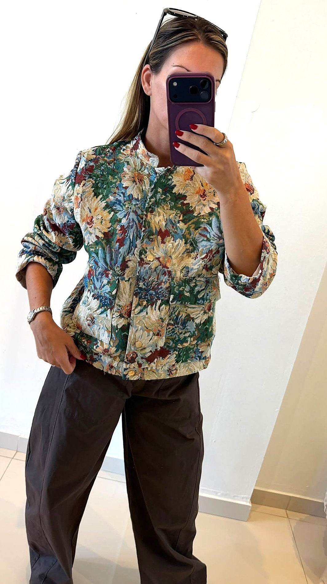 Flower Jacquard Jacket